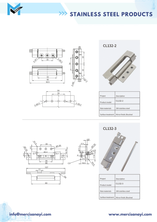 Stainless Steel Products | CL132-2, C132-3