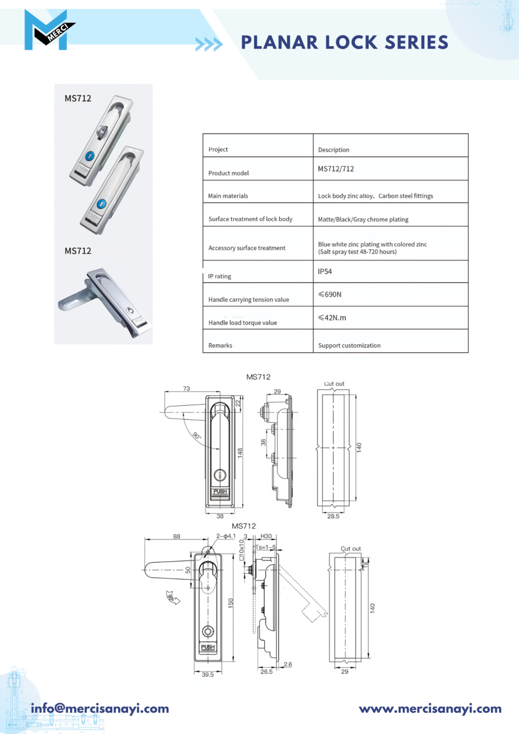 Planar Lock Series | MS712