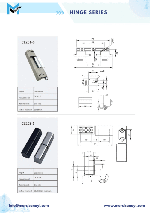 Hinge Series | CL201-6, CL203-1
