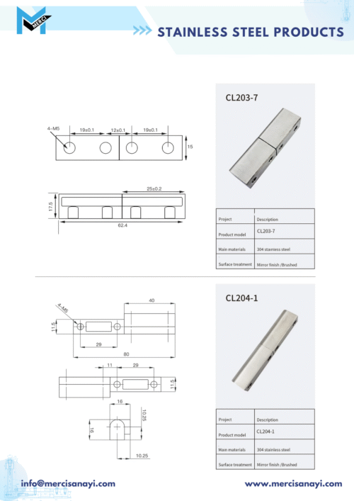 Stainless Steel Products | CL204-7, CL204-1