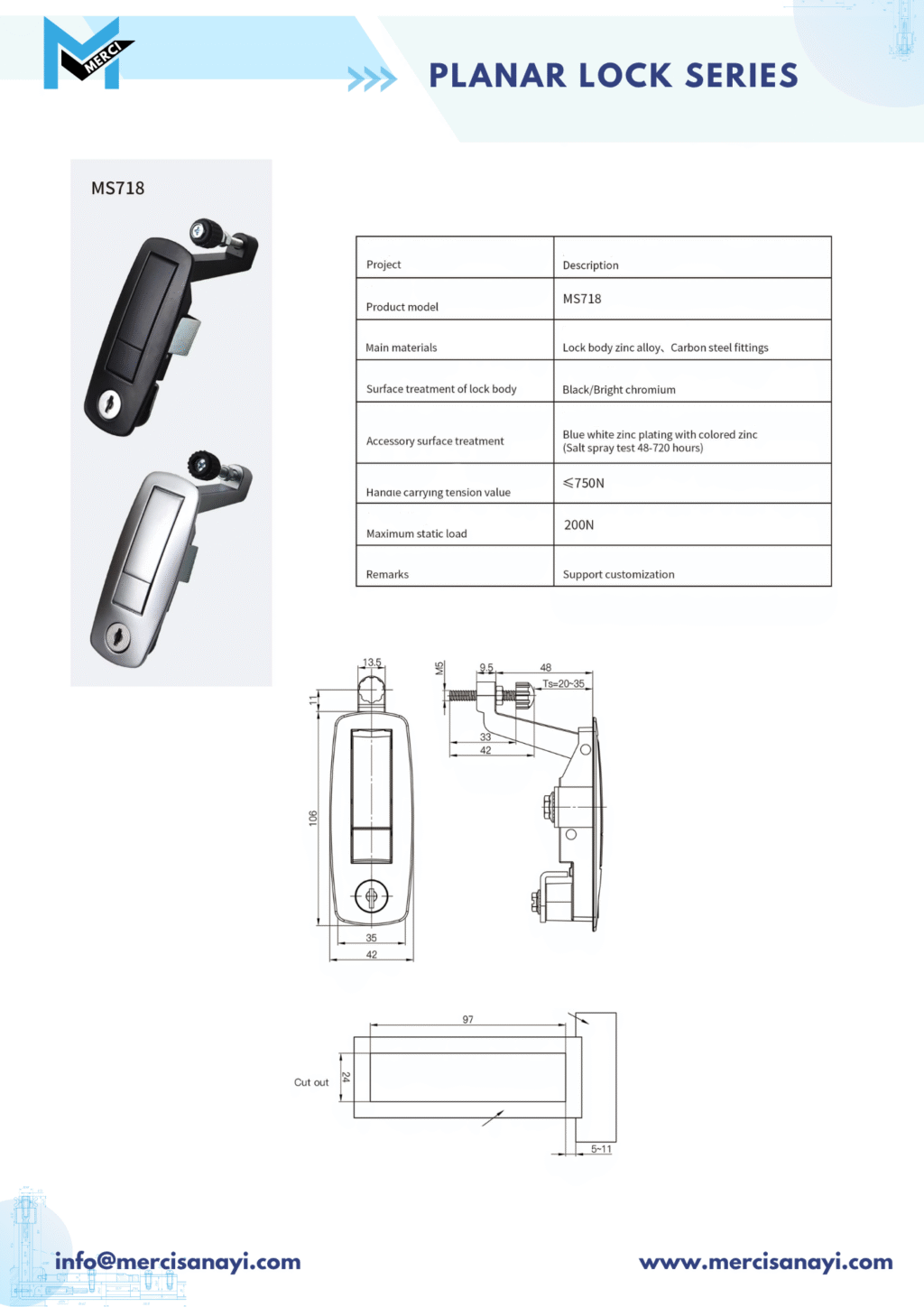 Planar Lock Series | MS718