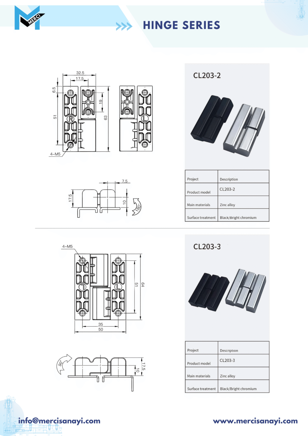Hinge Series | CL203-2, CL203-3