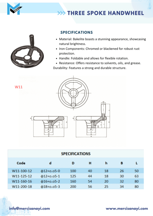 Three Spoke Handwheel | W011