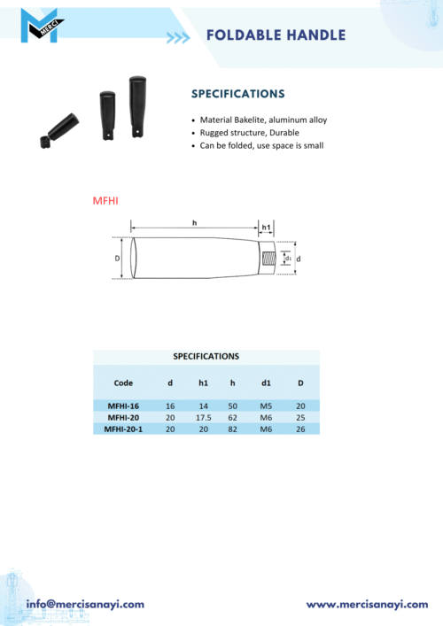 Shop Foldable Handle | MFHI