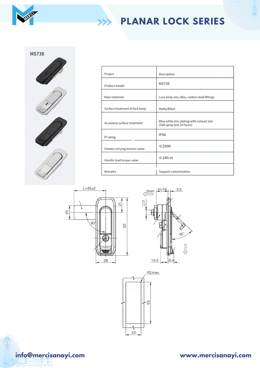Planar Lock Series | MS738