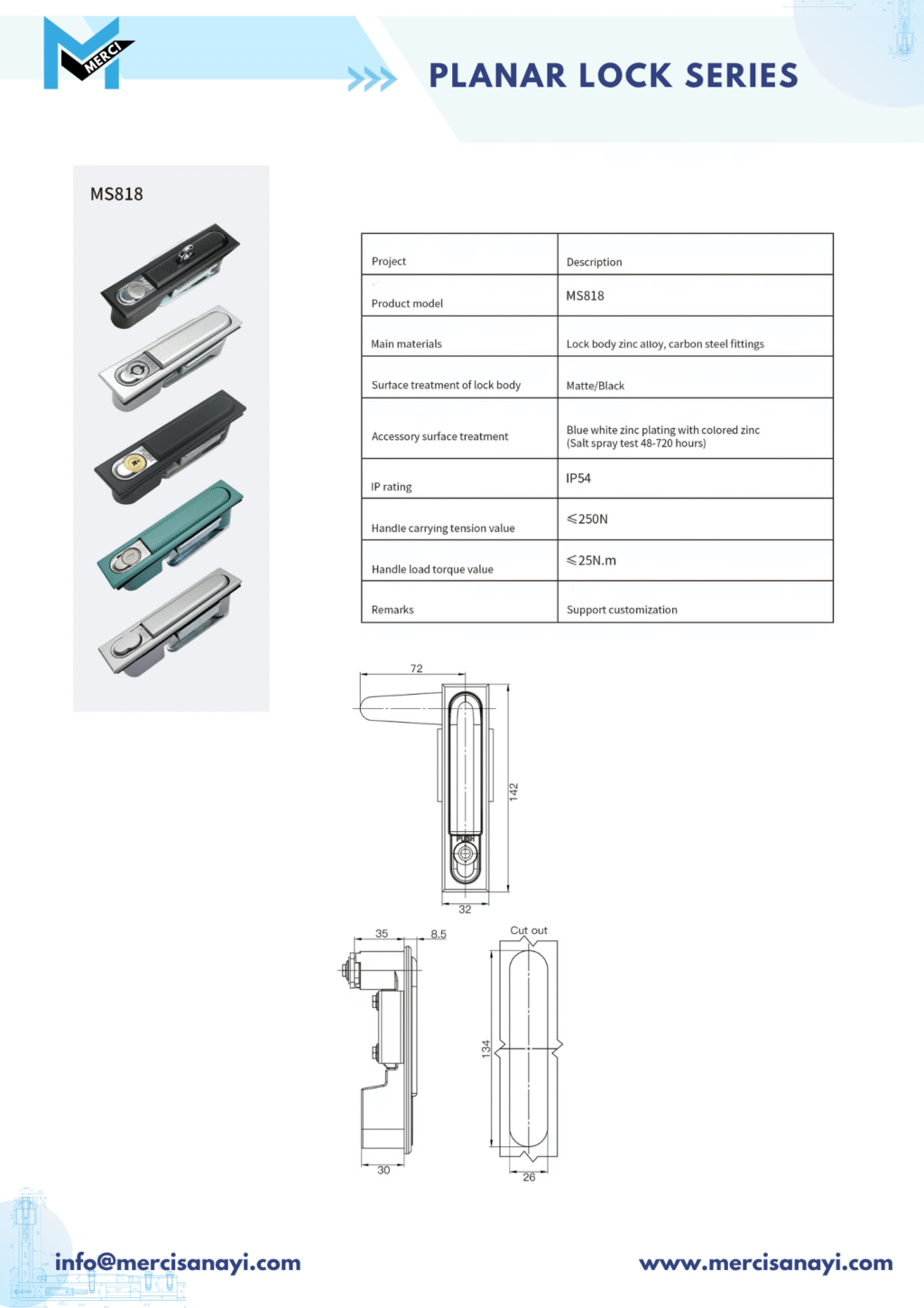 Planar Lock Series | MS818