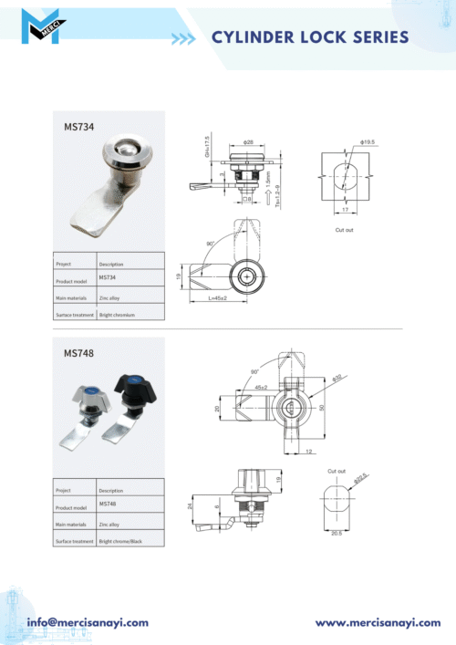Cylinder Lock Series | MS734, MS748