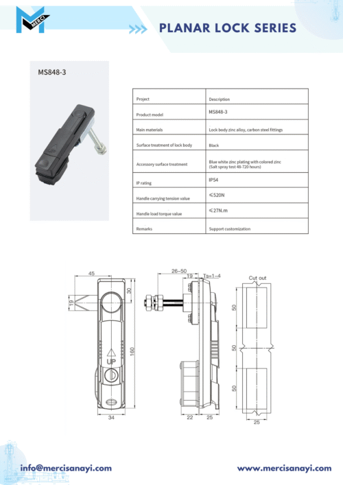 Planar Lock Series | MS848-3