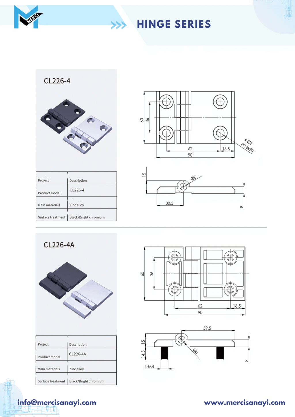 Hinge Series | CL226-4, CL226-4A