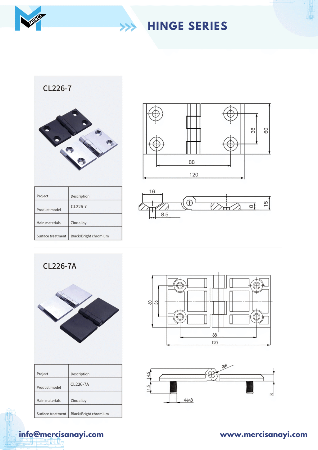 Hinge Series | CL226-7, CL226-7A