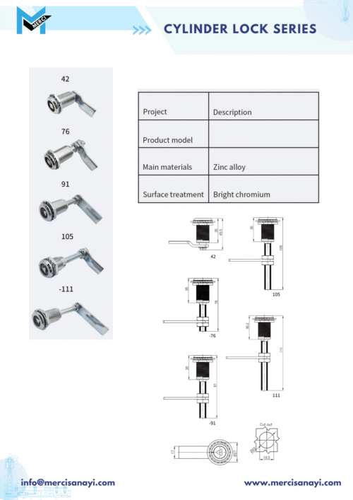 Cylinder Lock Series | 42, 76, 91, 105, 111
