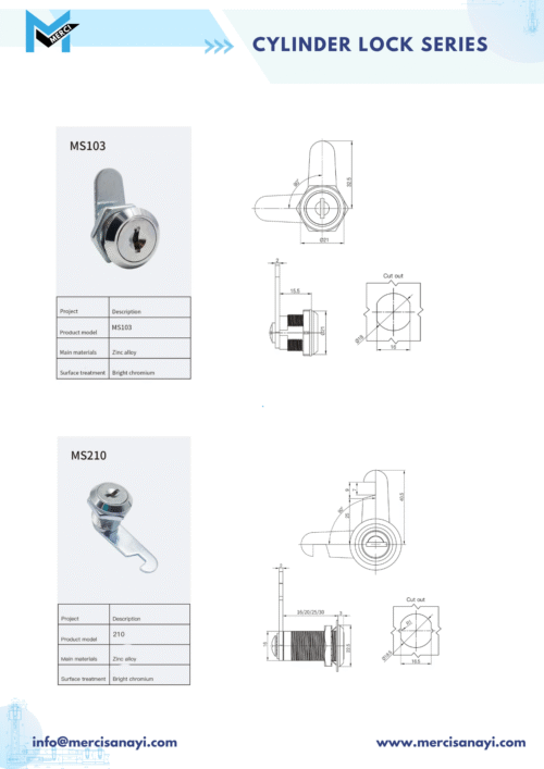 Cylinder Lock Series | MS103, MS210