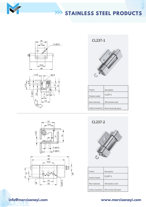 Stainless Steel Products | CL237-1, CL237-2