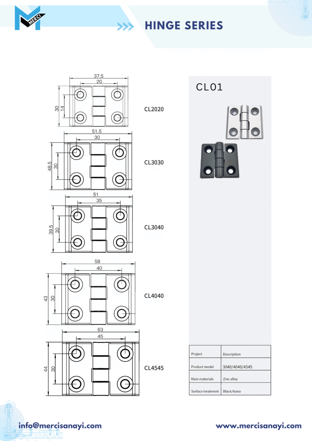 Hinge Series | CL01