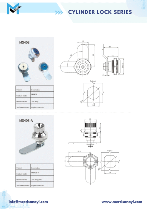 Cylinder Lock Series | MS403, MS403-A