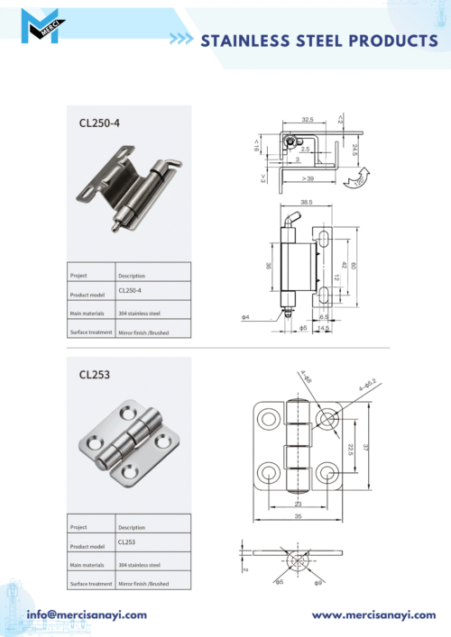 Stainless Steel Products | CL250-4, CL253