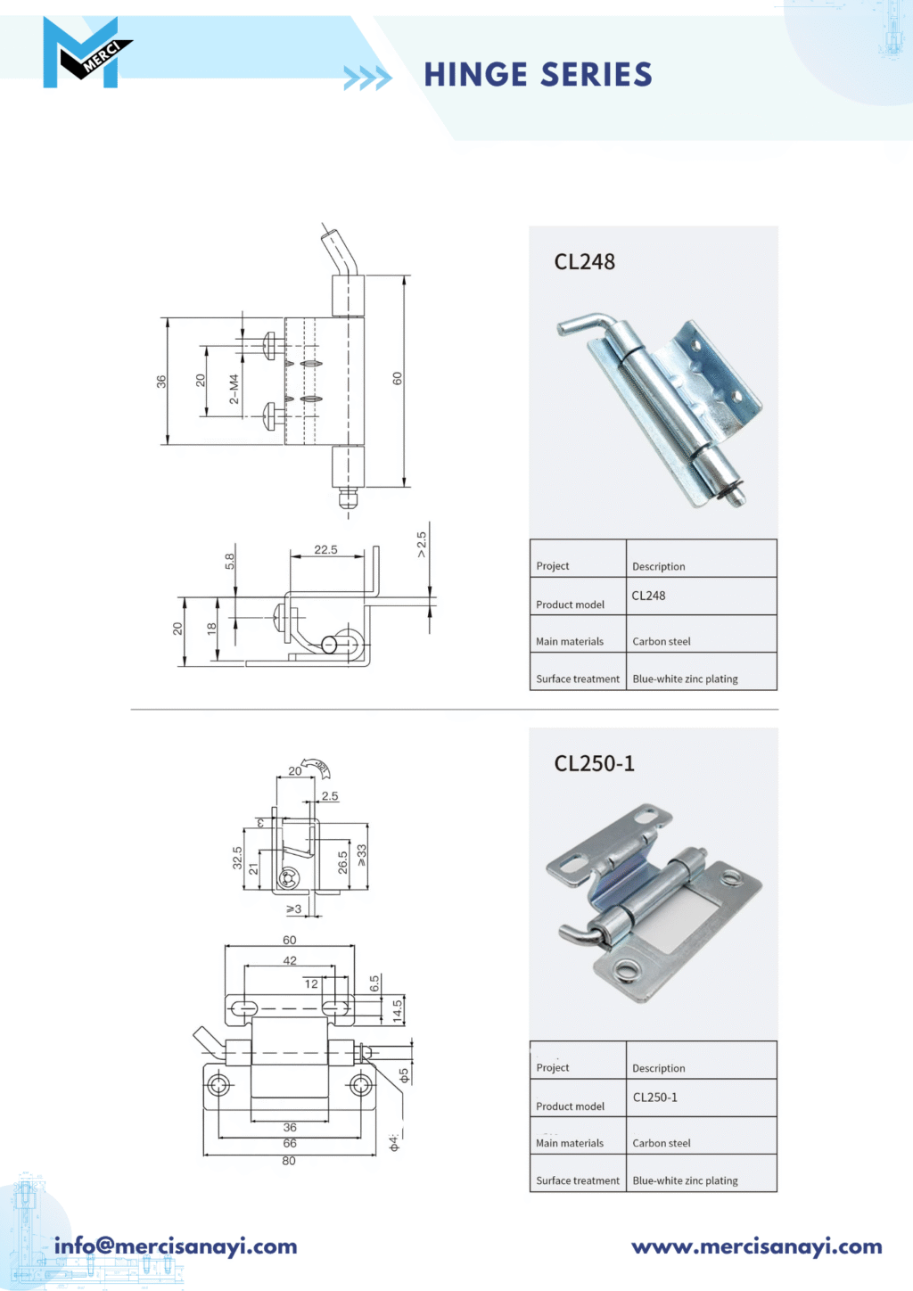 Hinge Series | CL248, CL250-1