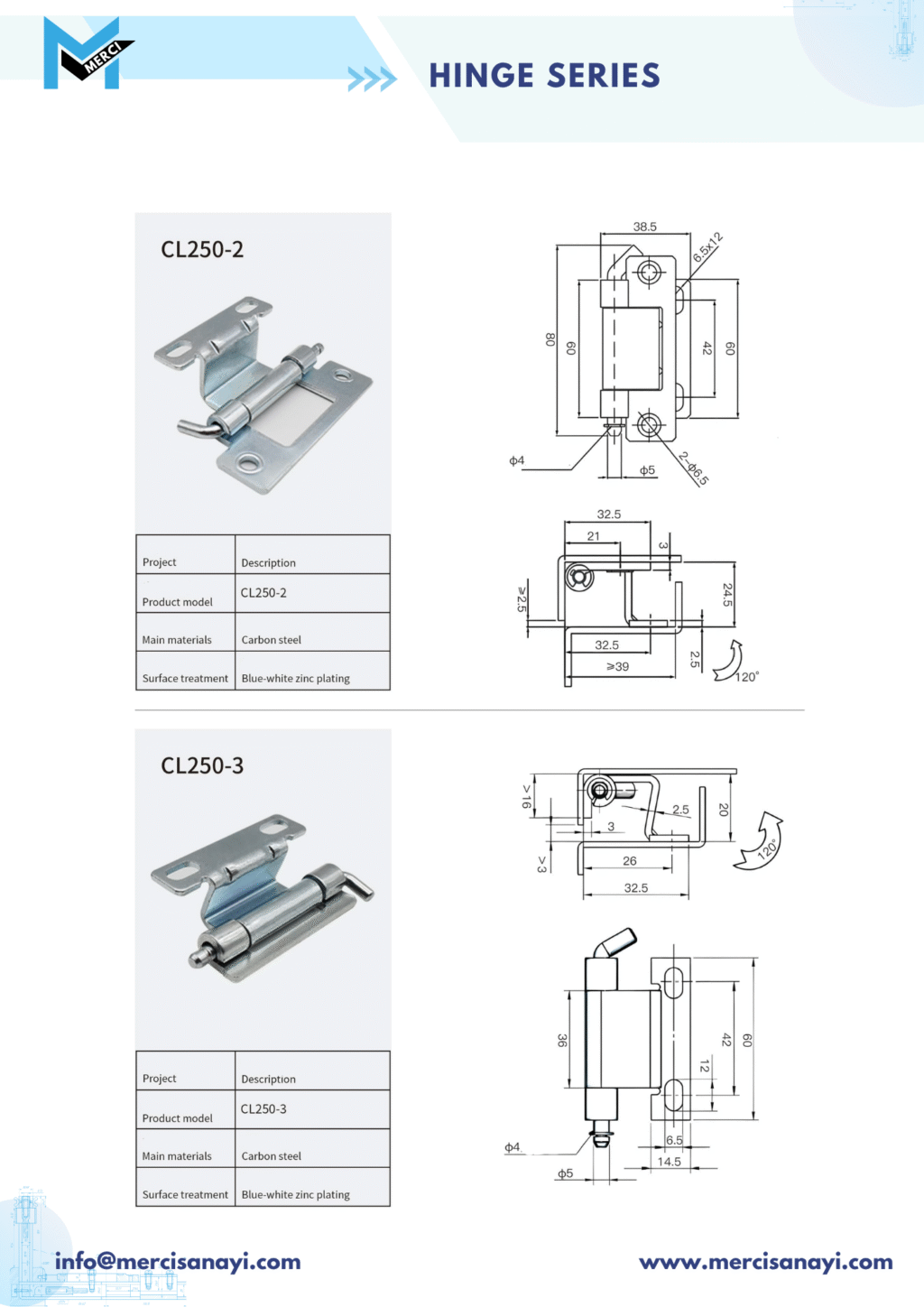 Hinge Series | CL250-2, CL250-3