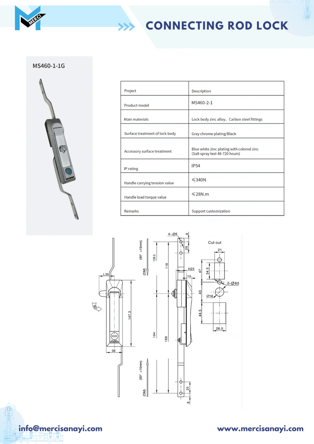 Connecting Rod Lock | MS460-1-1G