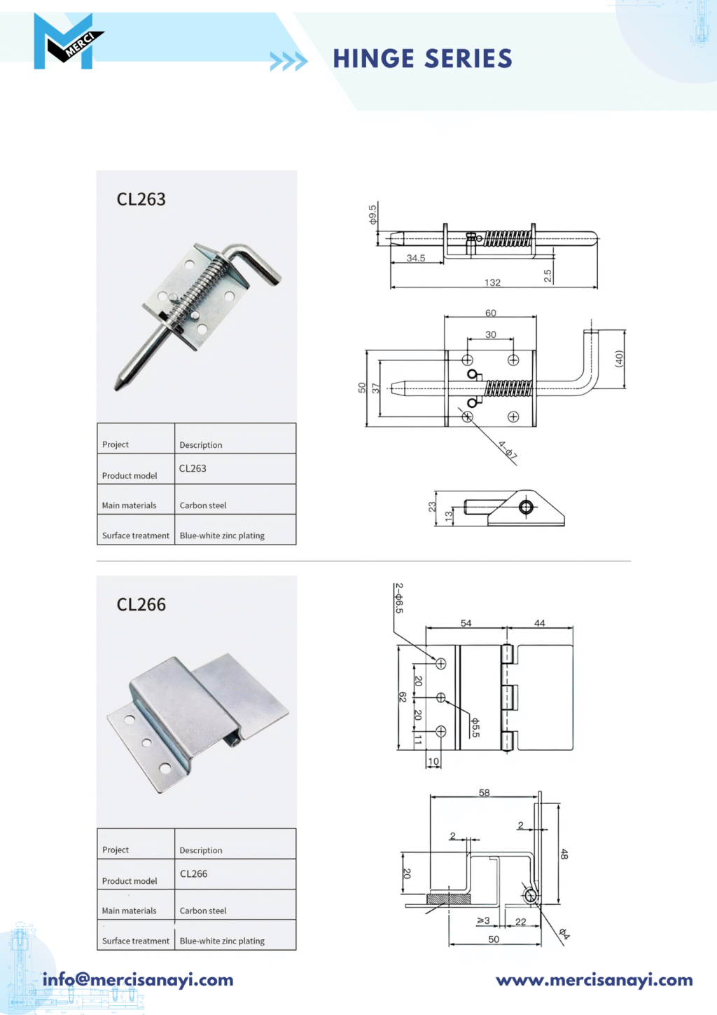 Hinge Series | CL263, CL266