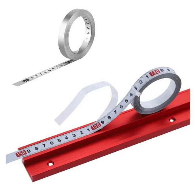 Stainless Steel Ruler Adhesive Metric Scale with Adhesive Self-Adhesive Ruler Strip Sticker Mechanical Wear Table Saw Ruler stainless steel sticky tape
