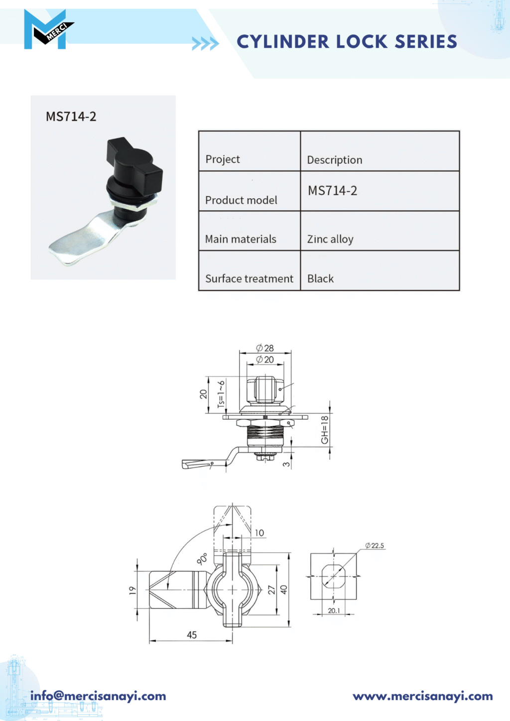 Cylinder Lock Series | MS714-2