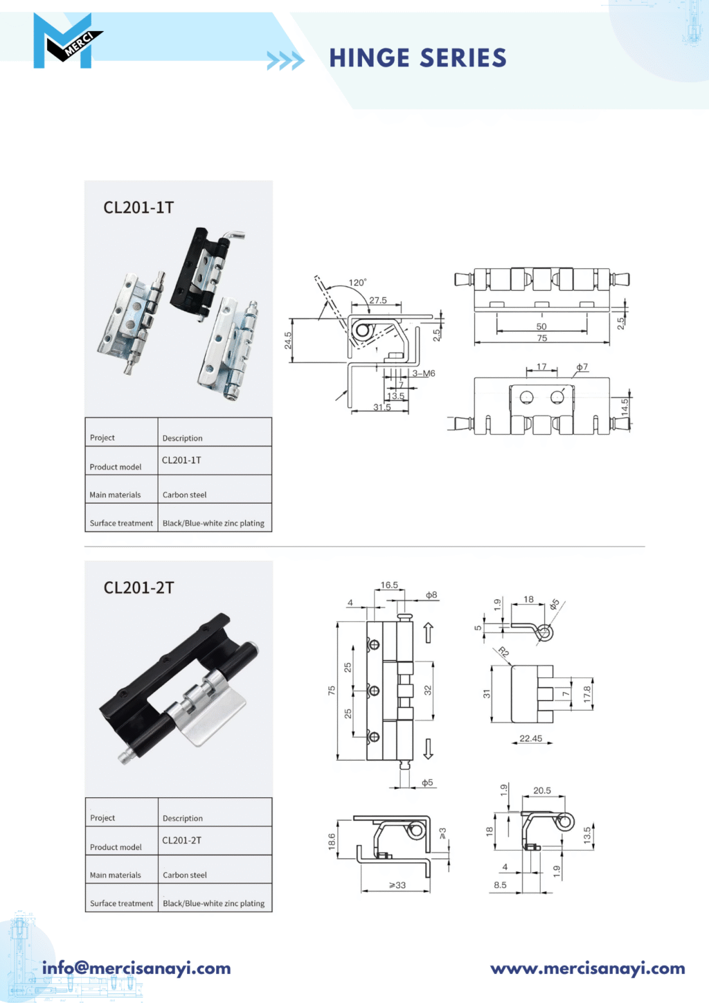 Hinge Series | CL201-1T, CL201-2T