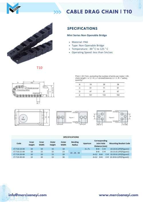 CABLE DRAG CHAIN _ T10