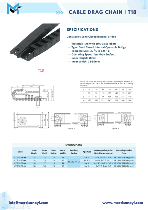CABLE DRAG CHAIN _ T18