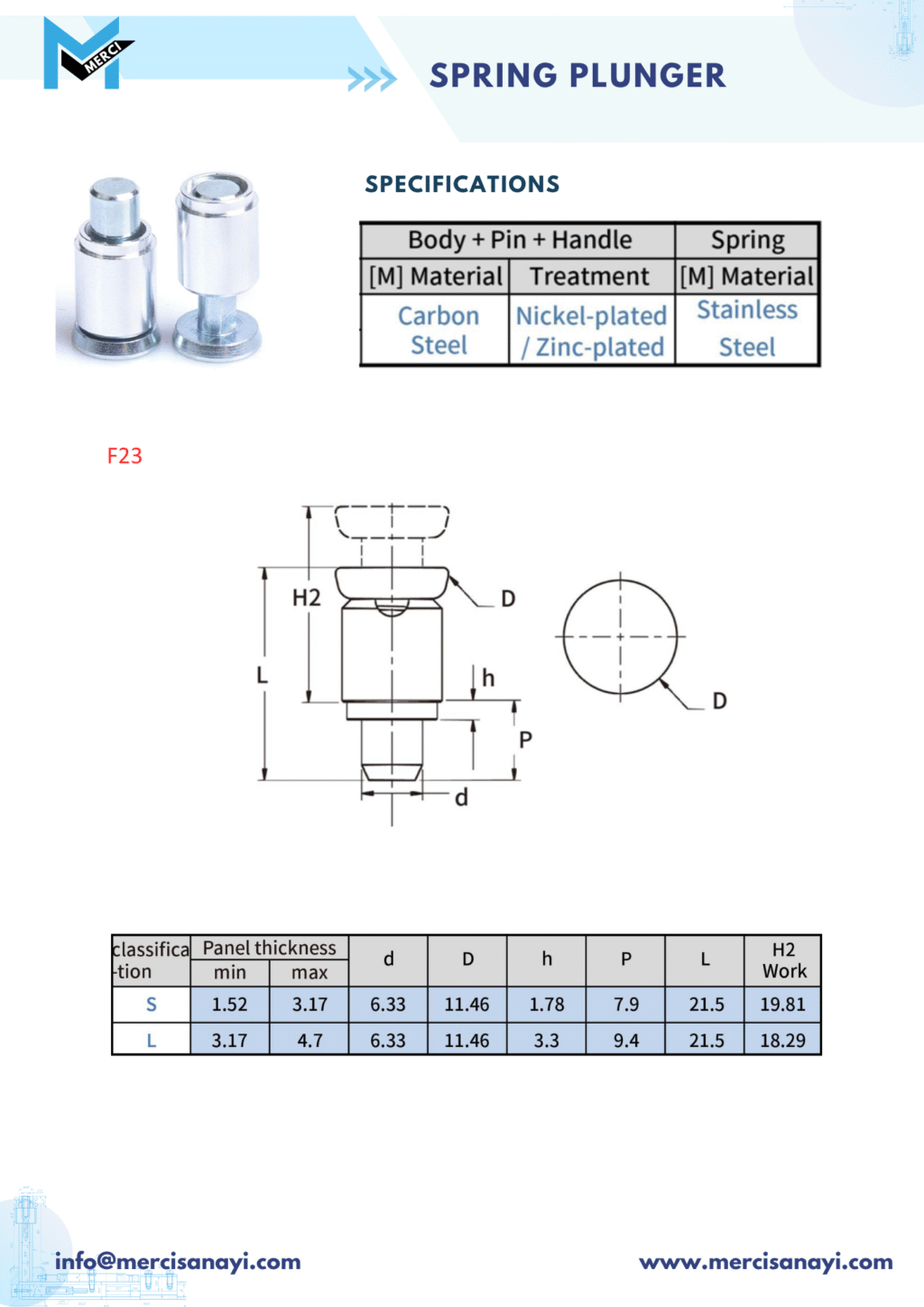 Spring Plunger | F23