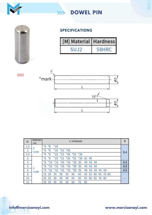Dowel Pin | G02