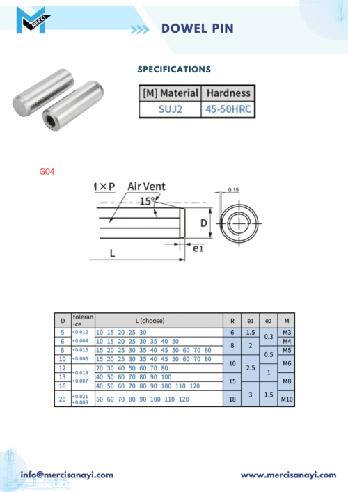 Dowel Pin | G04