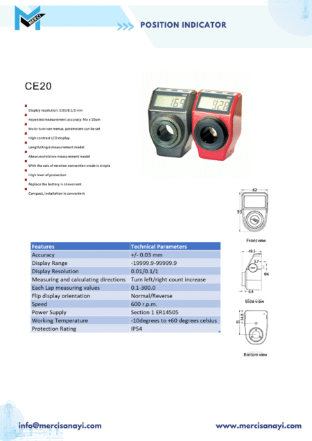 POSITION INDICATOR CE20 - MERCI SANAYI