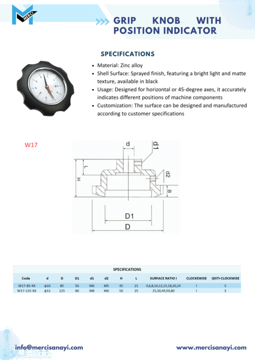 Grip Knob with Position Indicator | W17