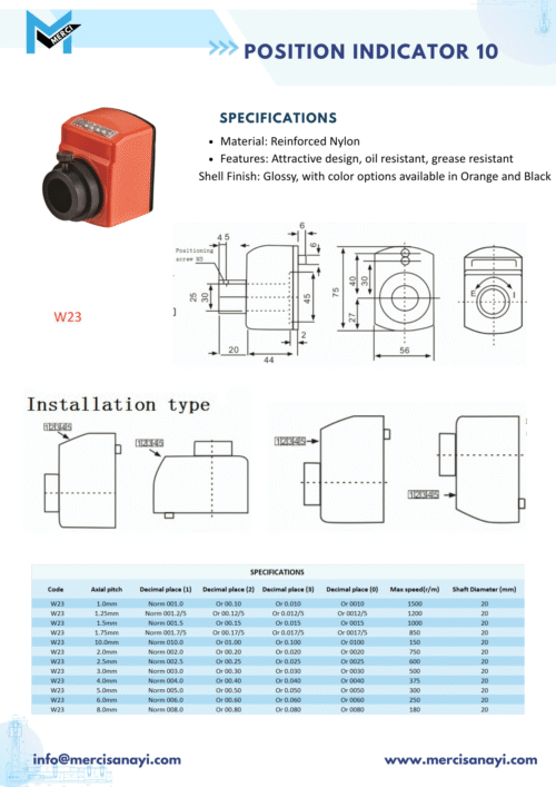 Position Indicator 10 | W23