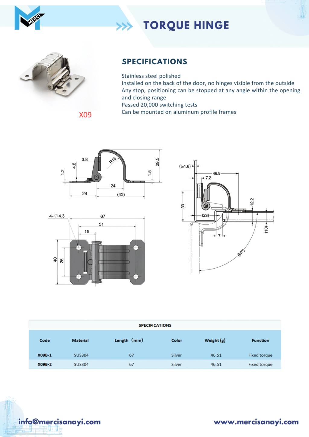 Torque Hinge | X09