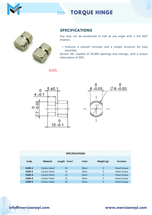 Torque Hinge | X105