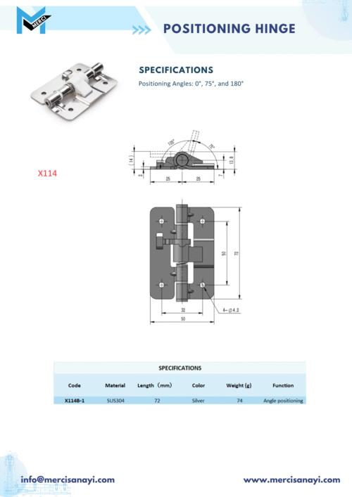 Positioning Hinge | X114