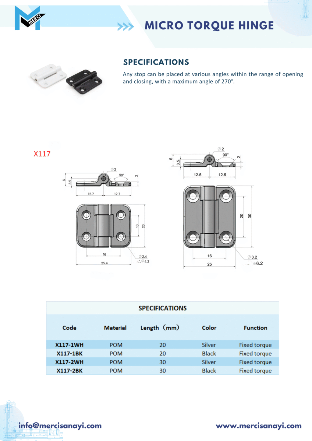 Micro Torque Hinge | X117