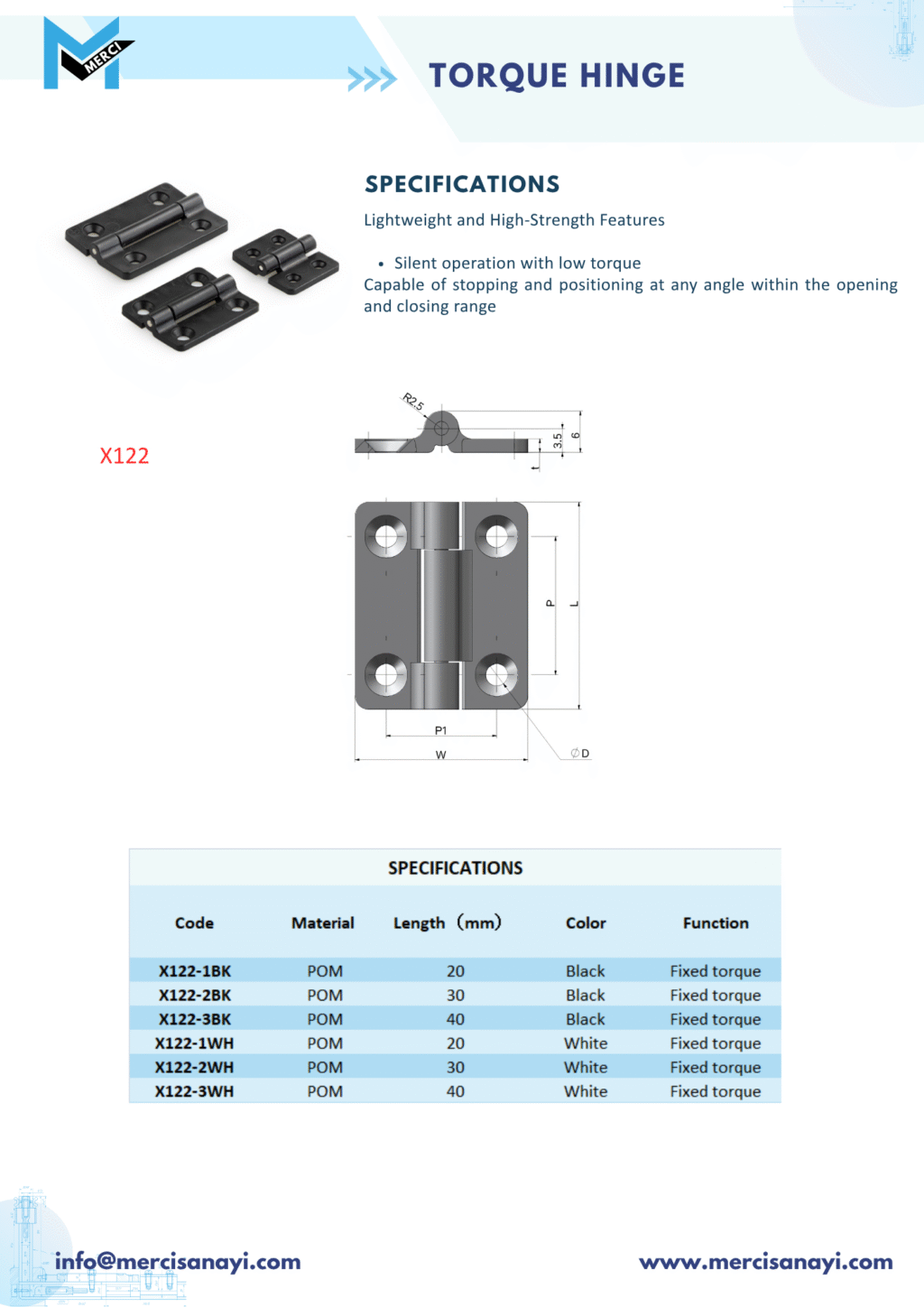 Torque Hinge | X122