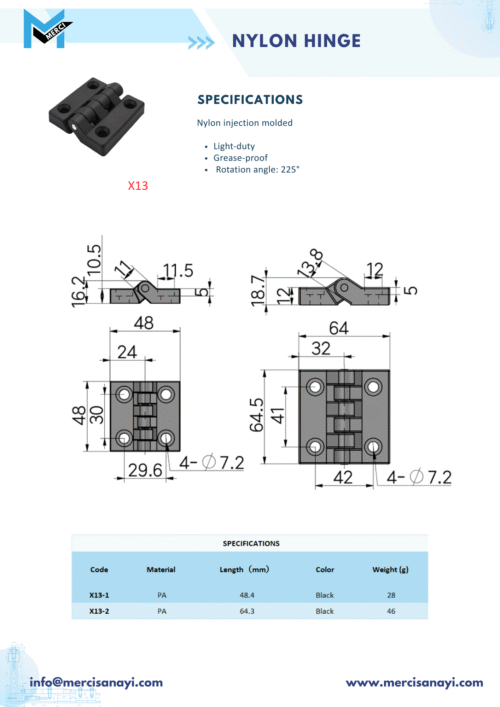 Nylon Hinge | X13