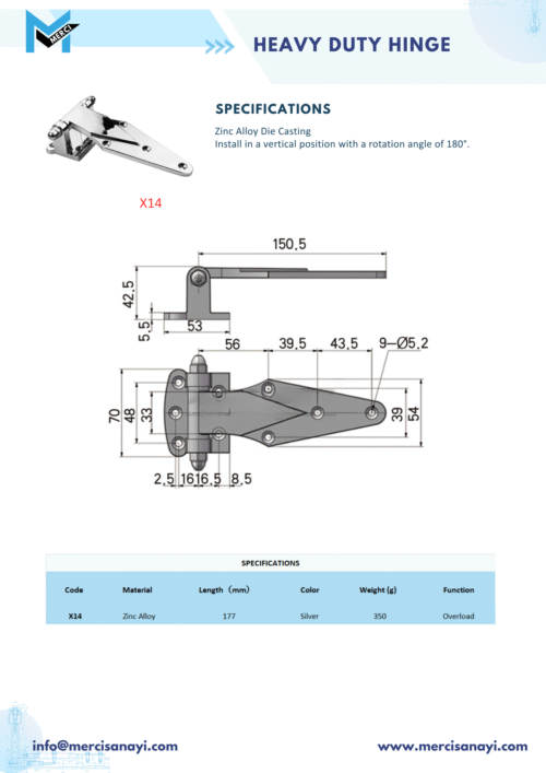 Heavy Duty Hinge | X14