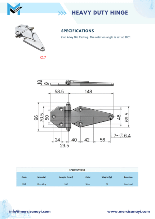 Heavy Duty Hinge | X17