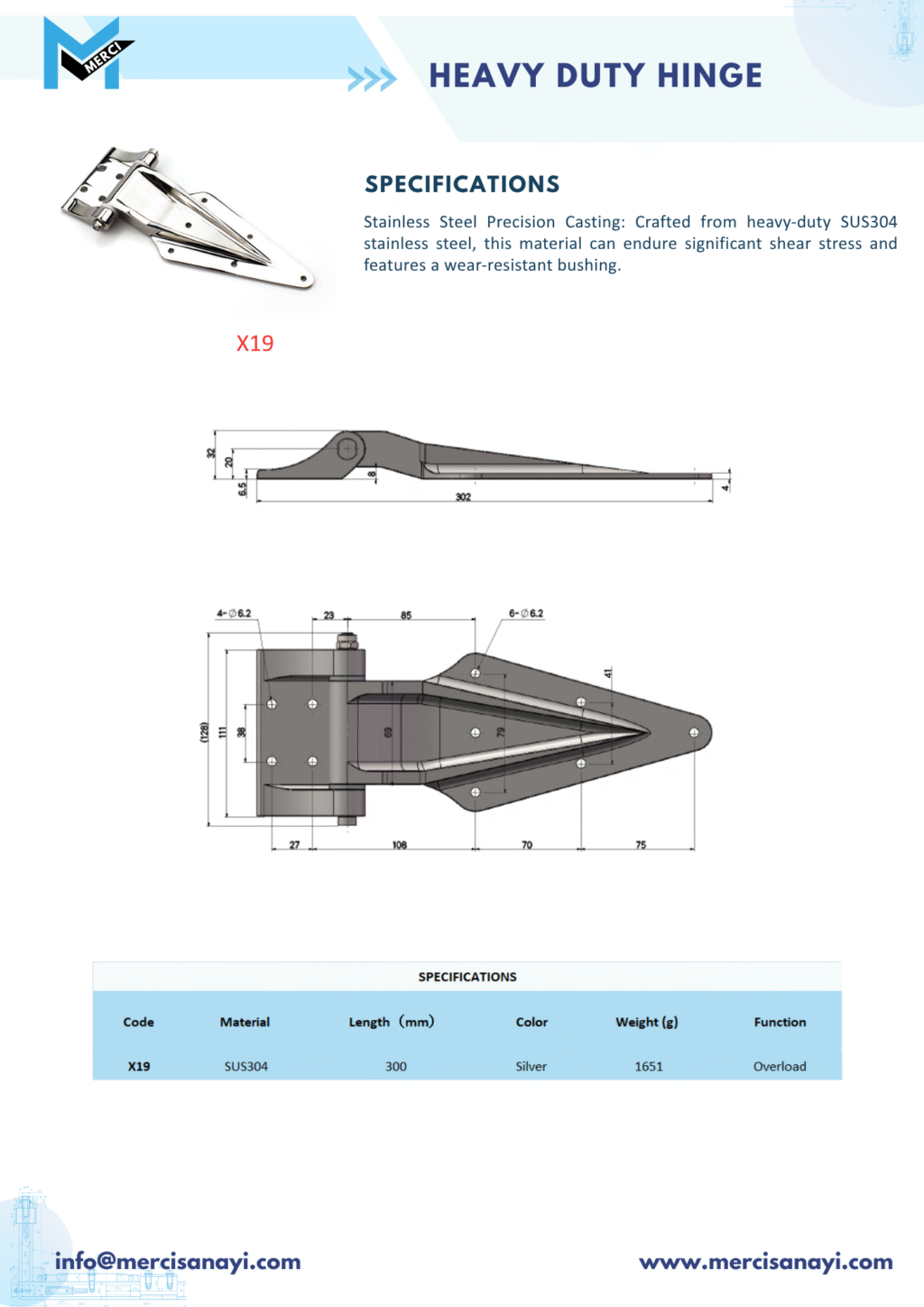 Heavy Duty Hinge | X19