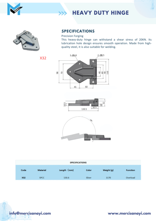 Heavy Duty Hinge | X32