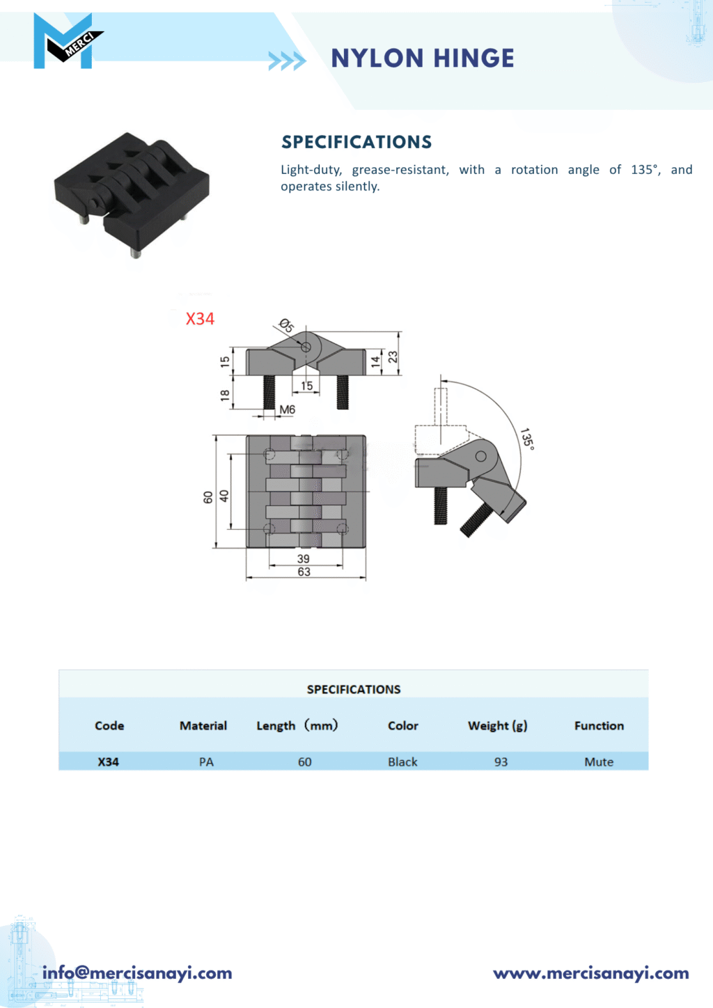 Nylon Hinge | X34