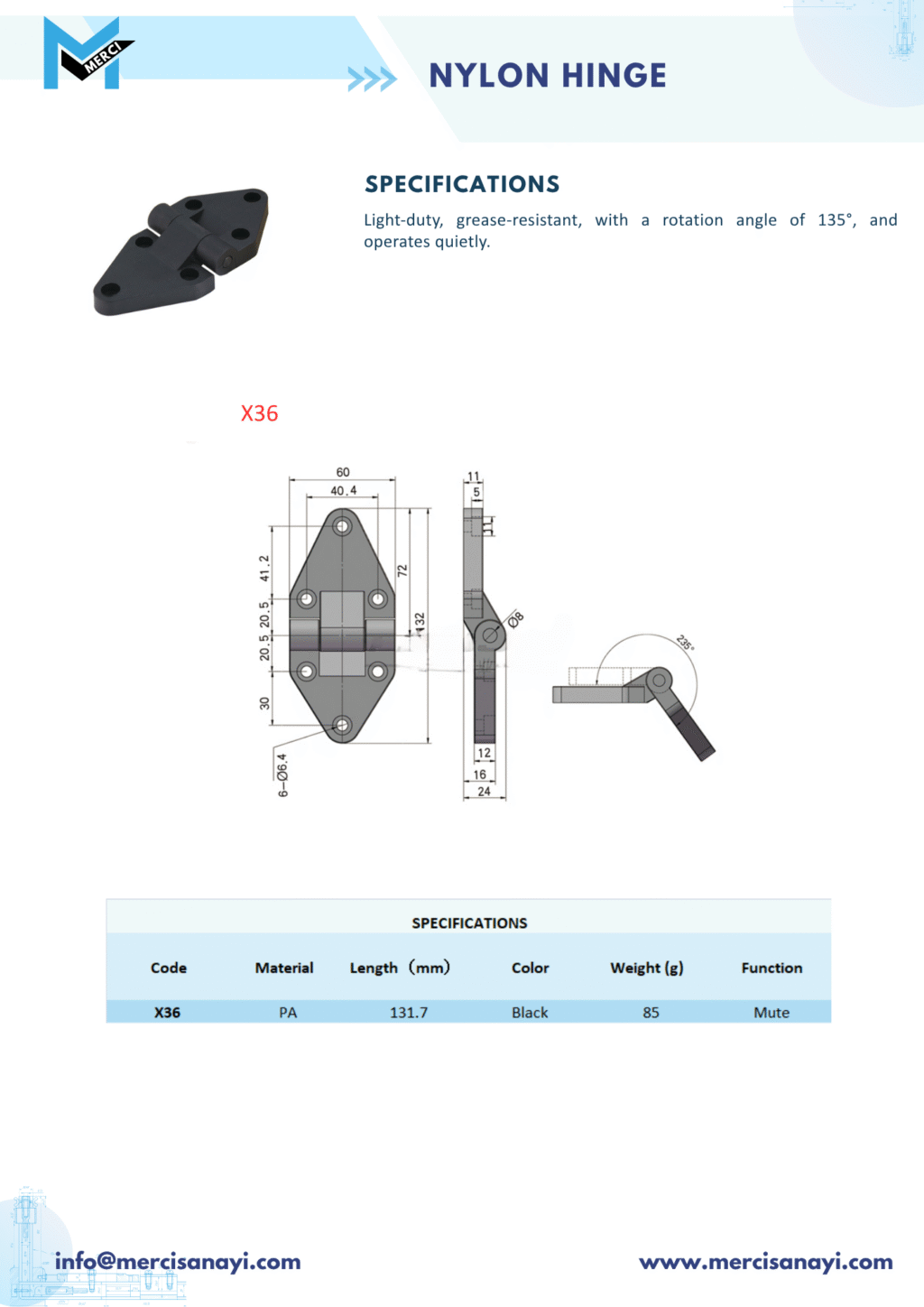 Nylon Hinge | X36