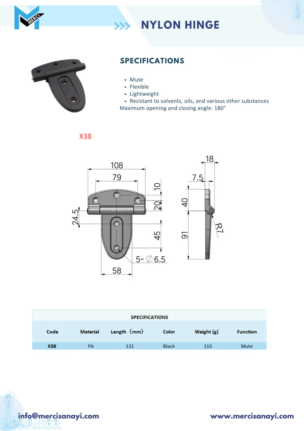 Nylon Hinge | X38