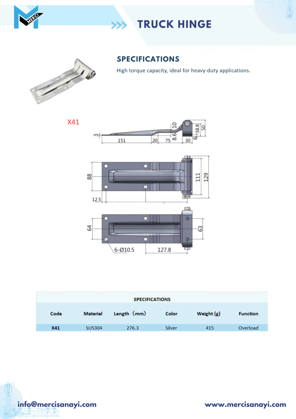 Truck Hinge | X41