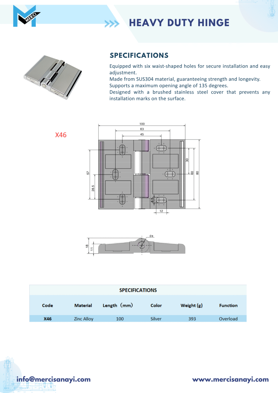 Heavy Duty Hinge | X46